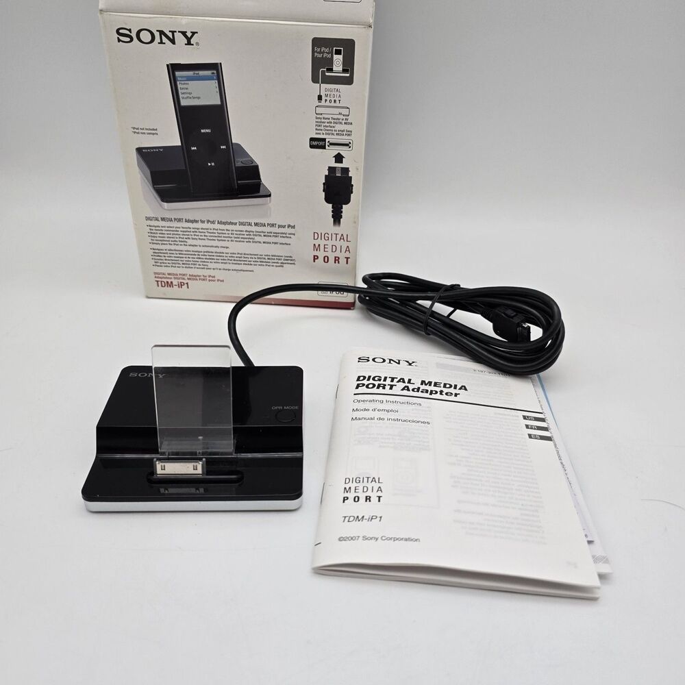 SONY TDM-iP1 DIGITAL MEDIA PORT ADAPTER for iPod | legacy 30-pin